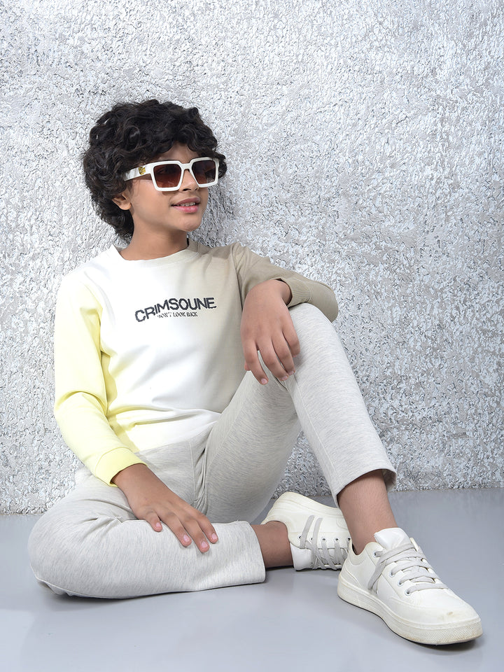 Multi-Color Typographic Print Sweatshirt