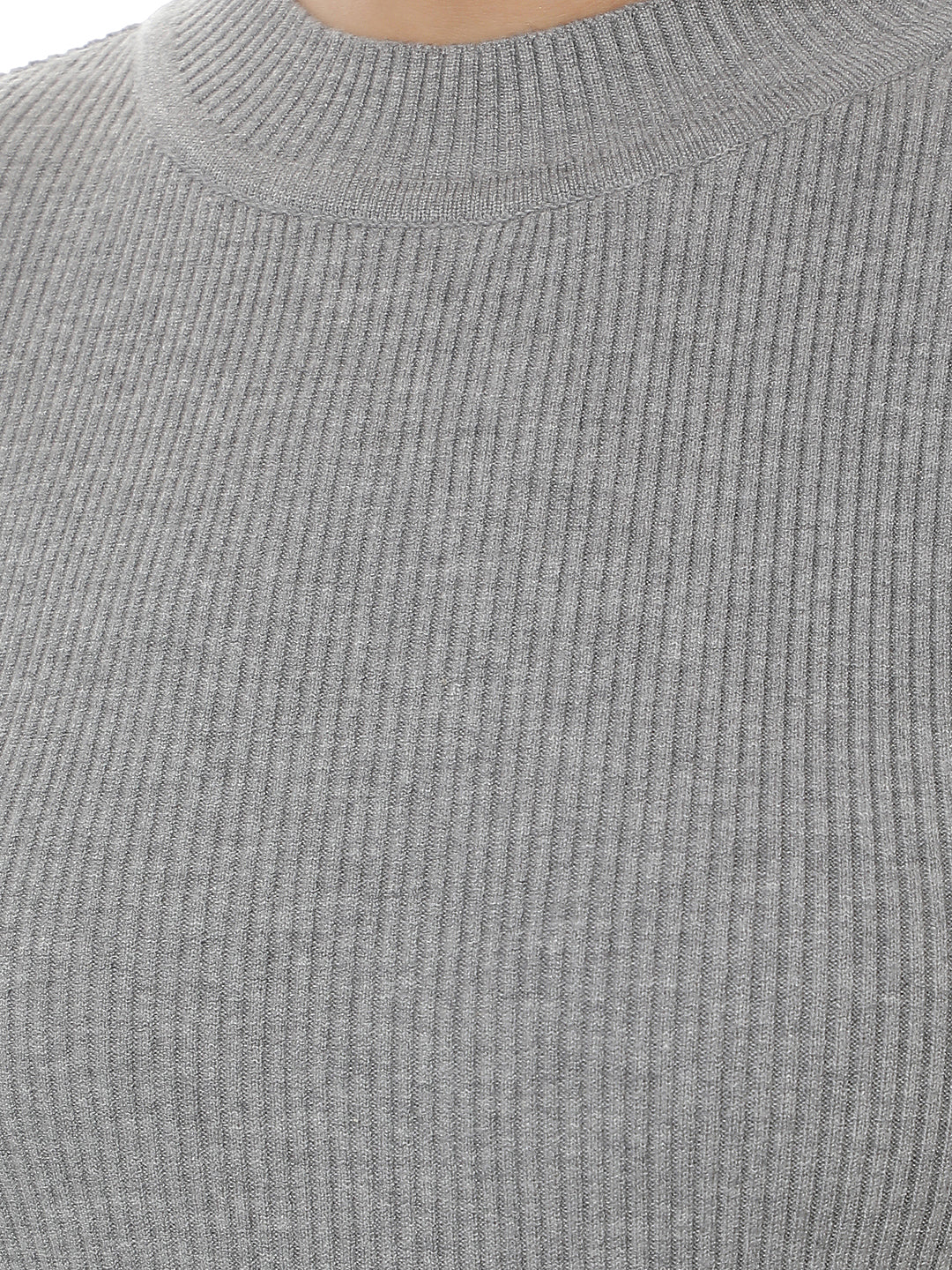 Relaxed Frost Grey Jacquard Sweater