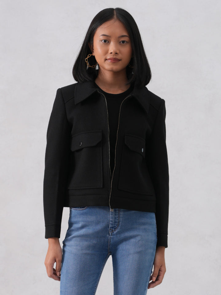 Black Double-Pocket Jacket