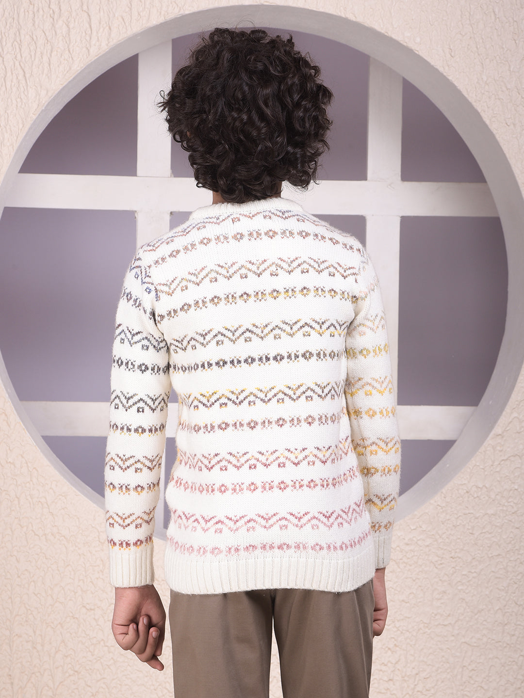 Multi-Color Jacquard Sweater