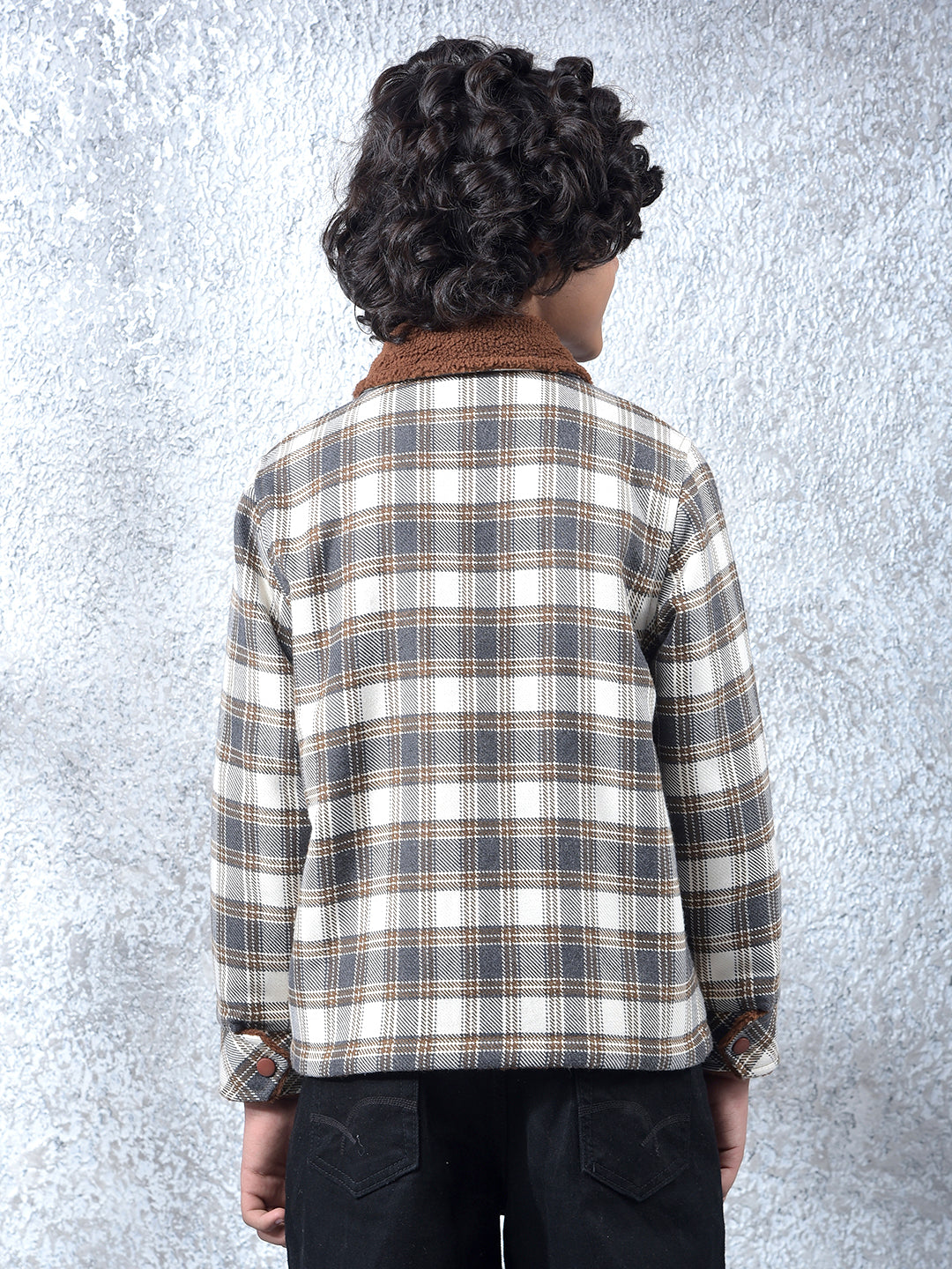rendy Brown Check Style Shacket
