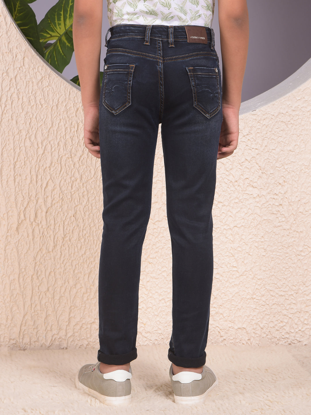 Snatched Dark Wash Slim Blue Jeans
