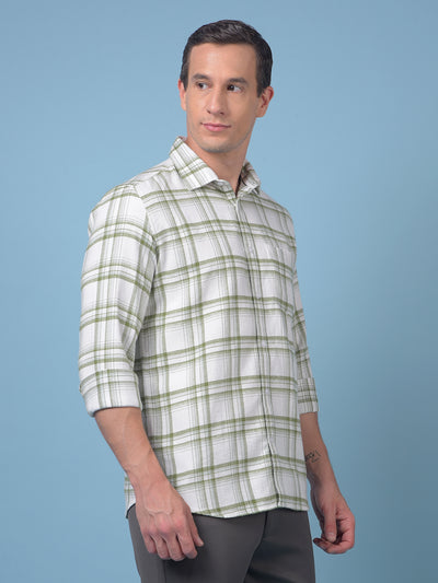 Green Checked 100% Cotton Shirt