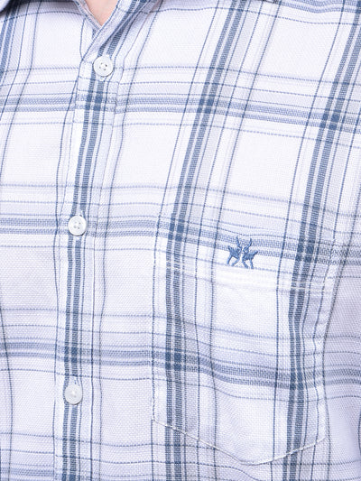 White Checked 100% Cotton Shirt