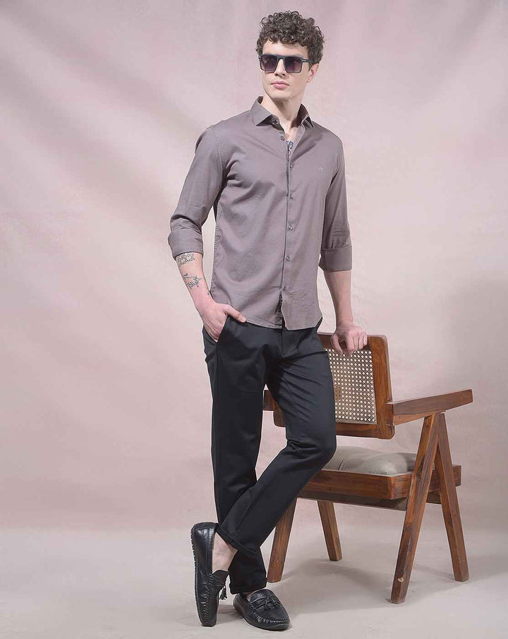 Edge Brown Casual Shirt
