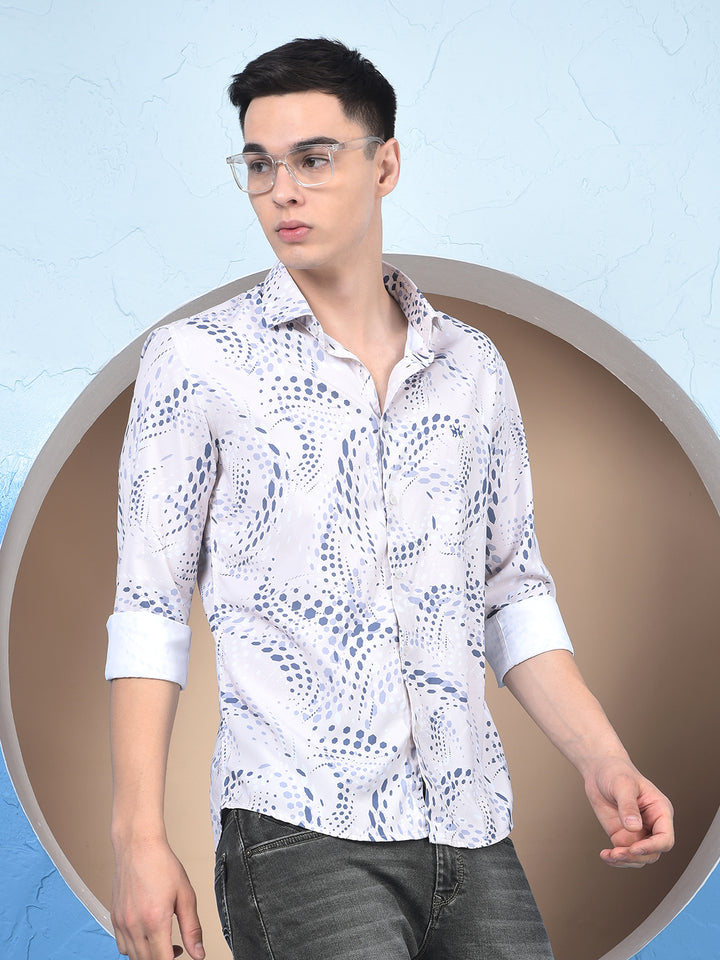 Blue Printed Shirt