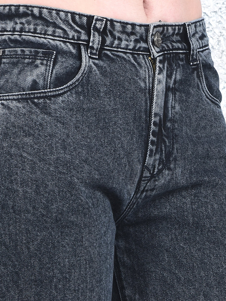 Grey Wide Leg 100% Cotton Jeans