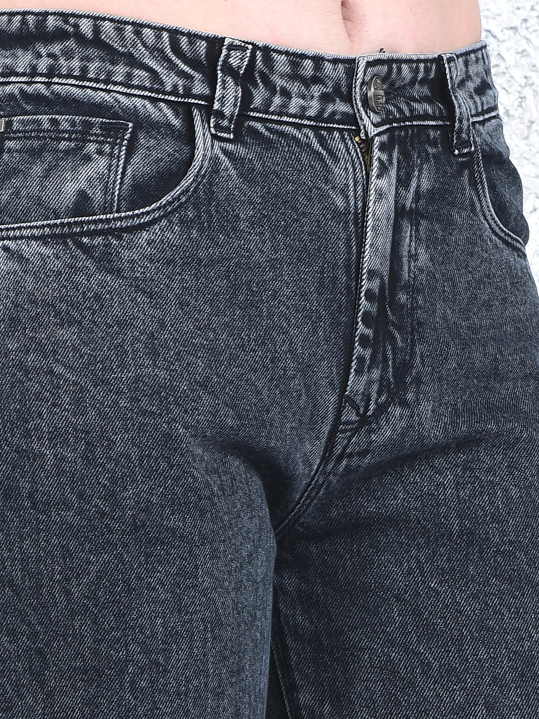 Grey Wide Leg 100% Cotton Jeans