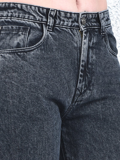 Grey Wide Leg 100% Cotton Jeans