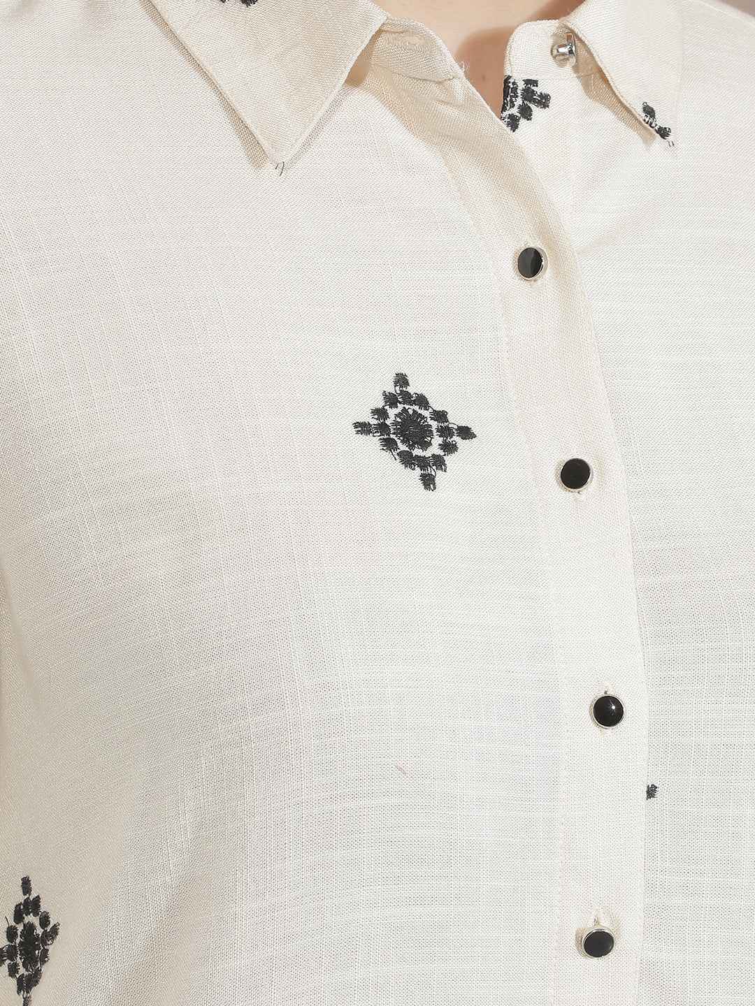 Artisanal Cream Embroidered Shirt