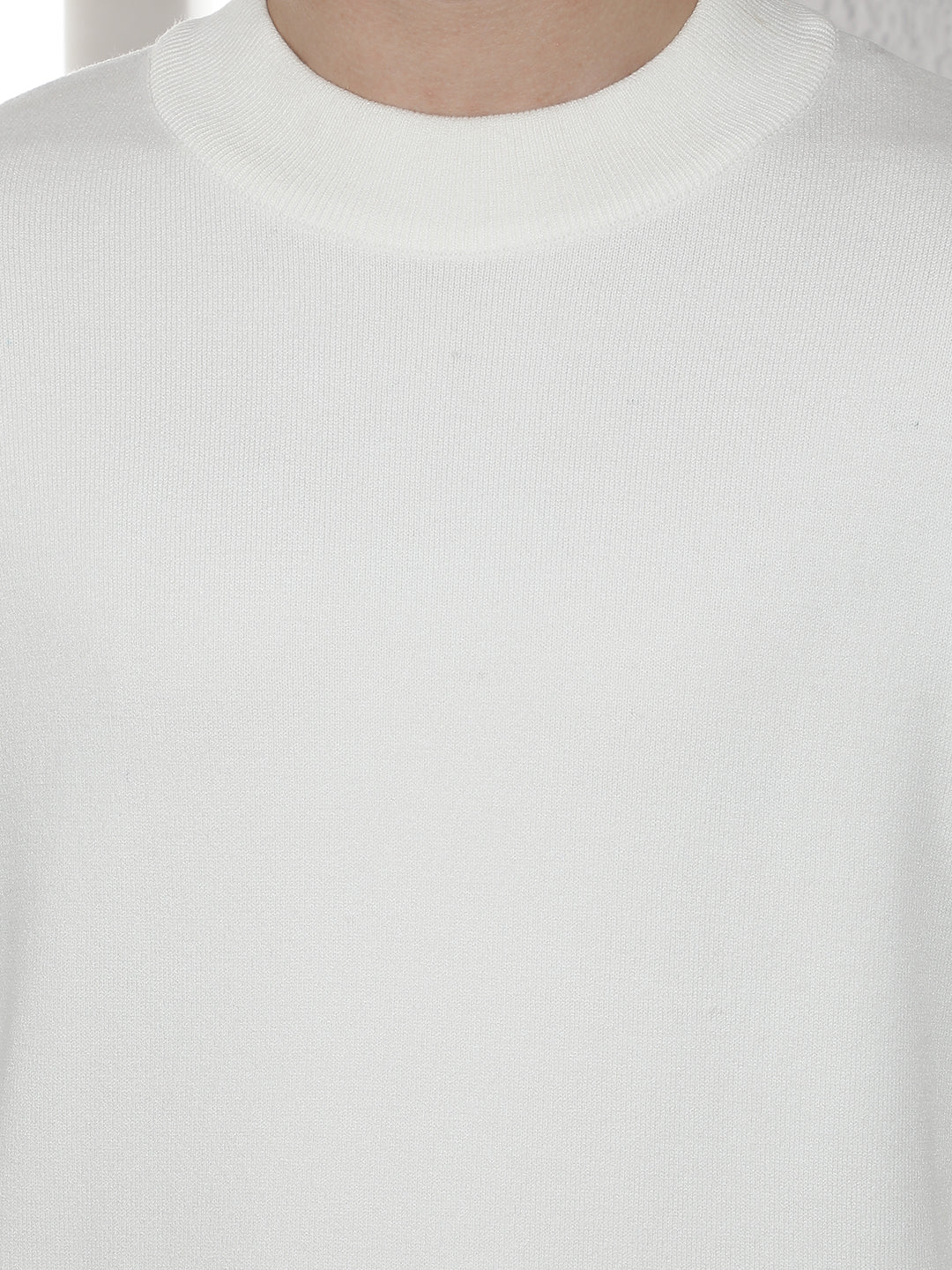White High Neck Sweater