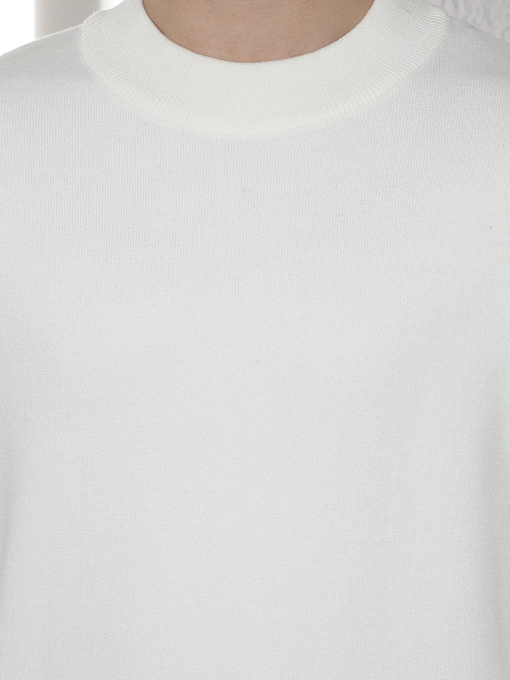 White High Neck Sweater