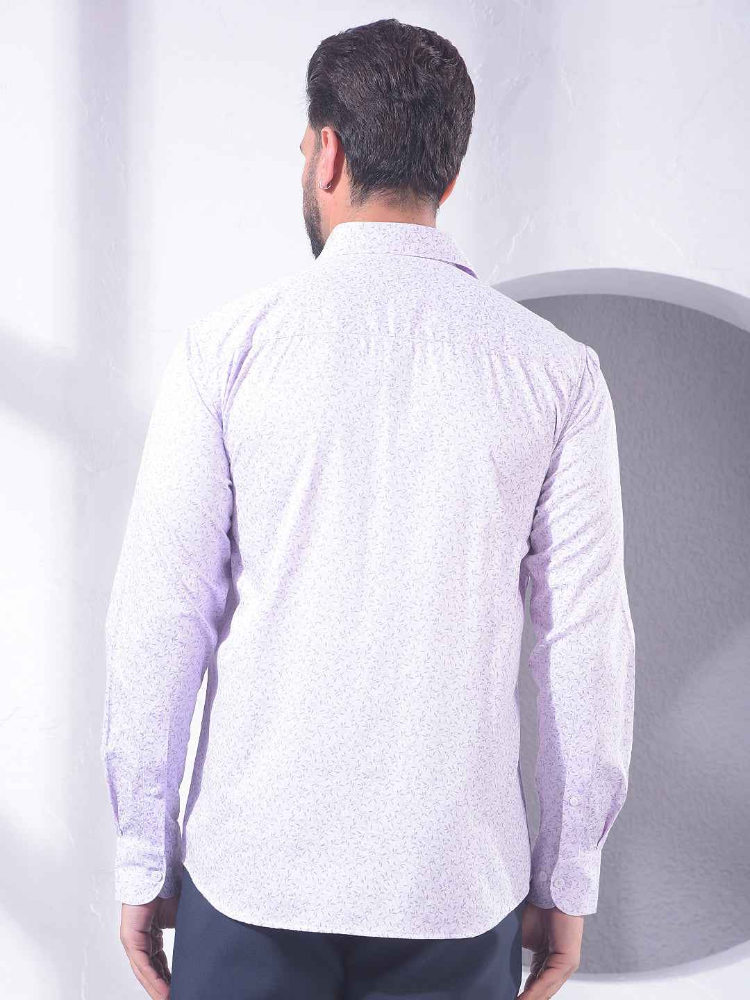 Purple Floral Print Shirt