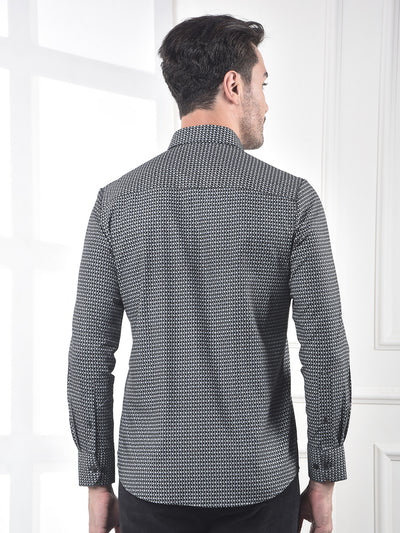 Black Printed 100% Cotton Shirt