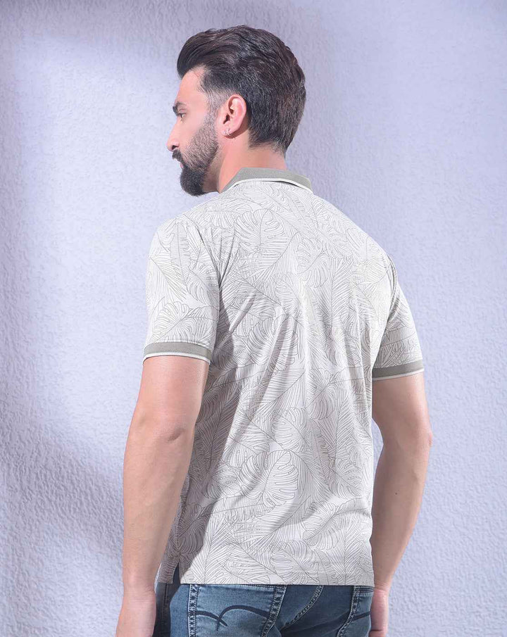 Tan Floral Print T-Shirt