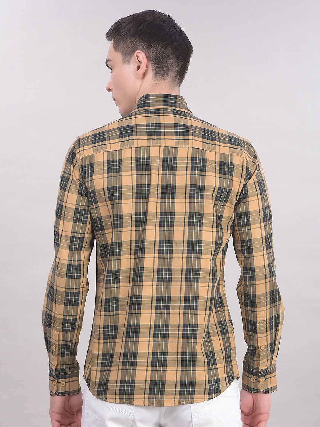 Green Checked 100% Cotton Shirt