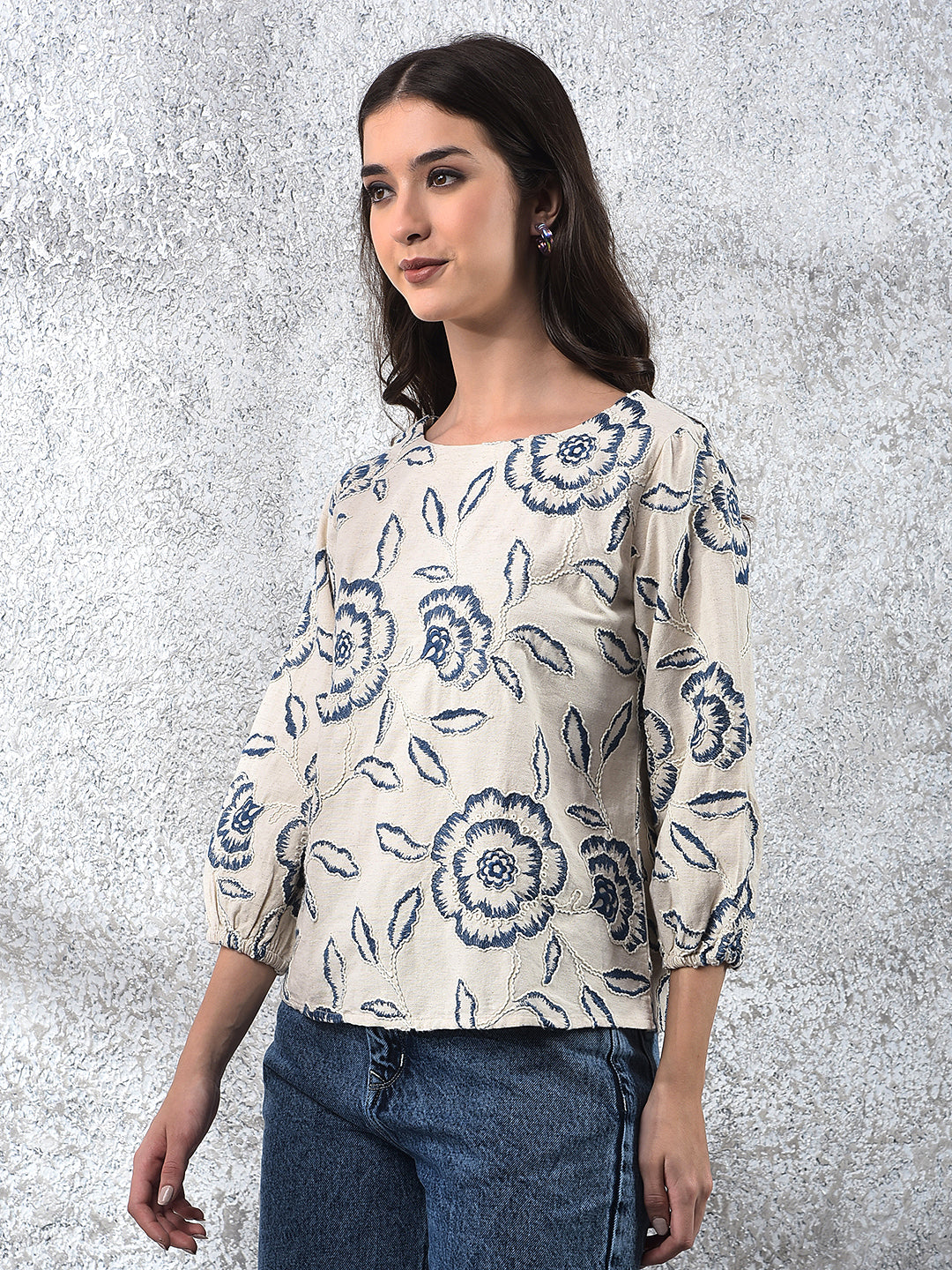 Effortless Floral Embroidered Chic Top