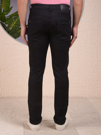 Trendy Dark Wash Black Jeans