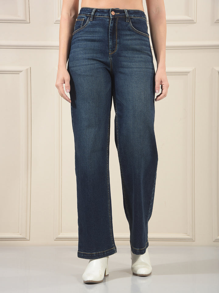 Modern Pacific Blue Wide-Leg Jeans