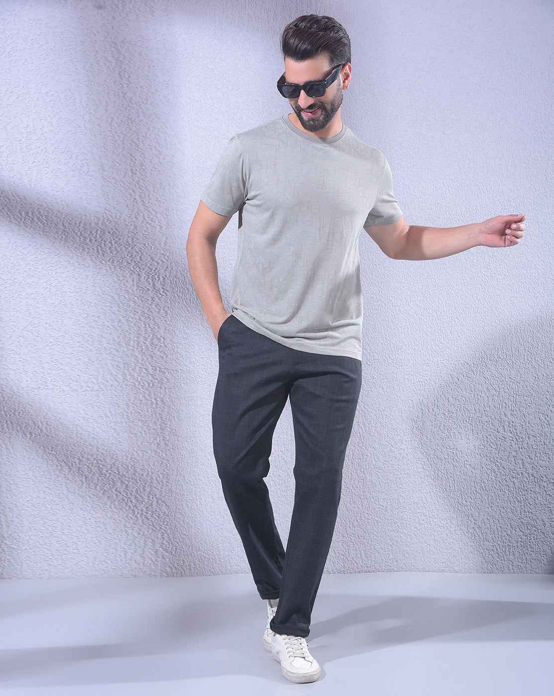 Grey Jacquard T-Shirt