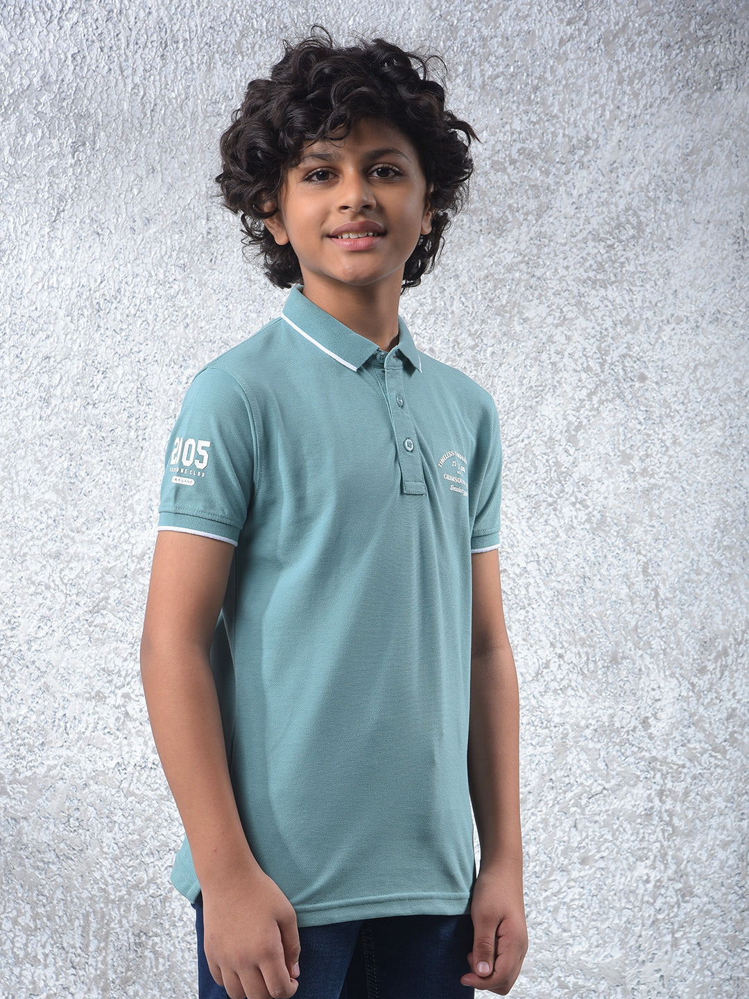 Classic Pathway Green Polo Neck T-Shirt