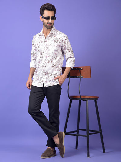 Brown Printed Shirt