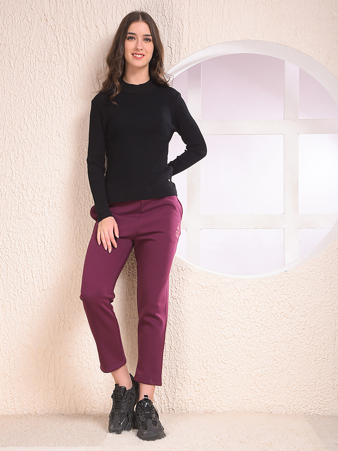 Comfy Wine Slim Trackpants