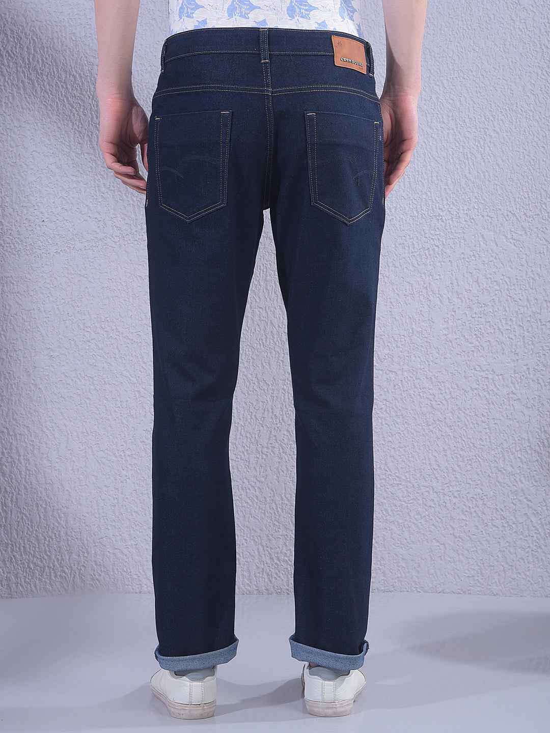 Rich Navy Blue Clean Finish Modern Jeans