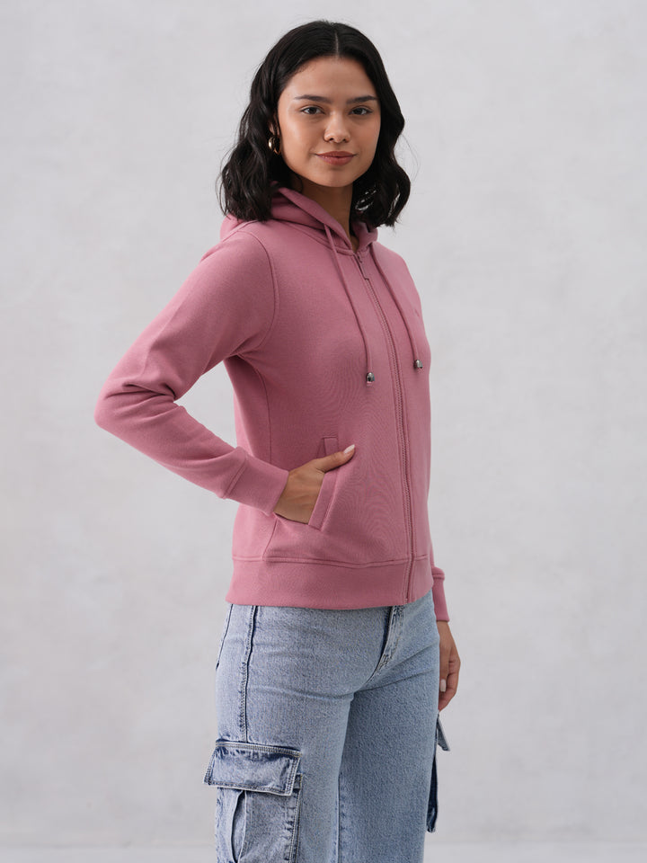 Pink Hooded Neck Sweatshirt