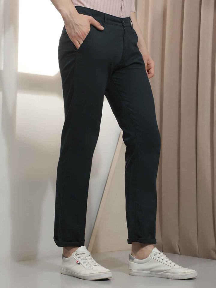 Navy Blue 100% Cotton Trousers