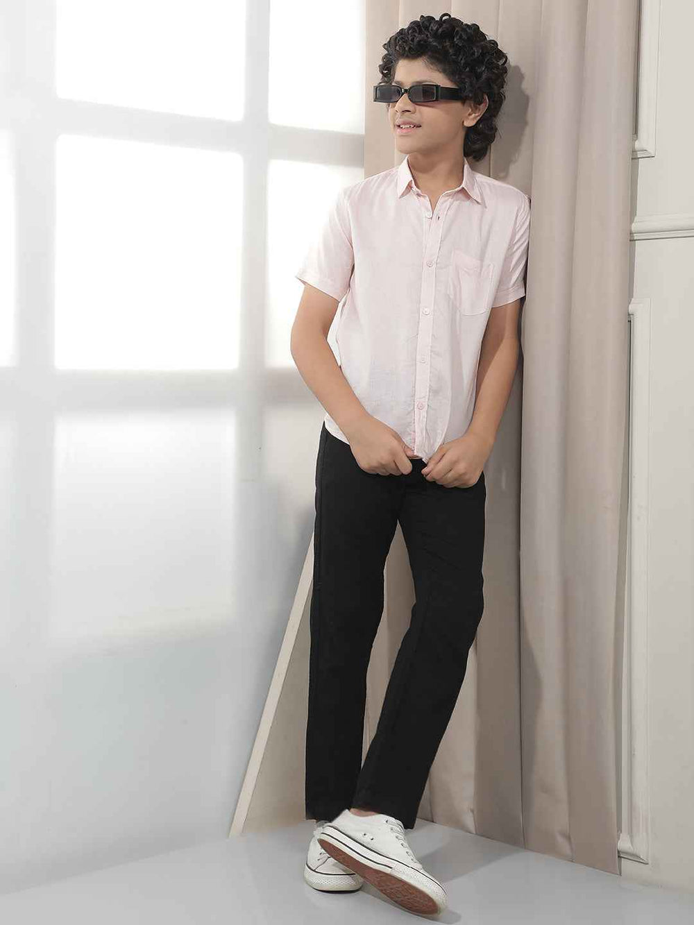 Black 100% Cotton Trousers