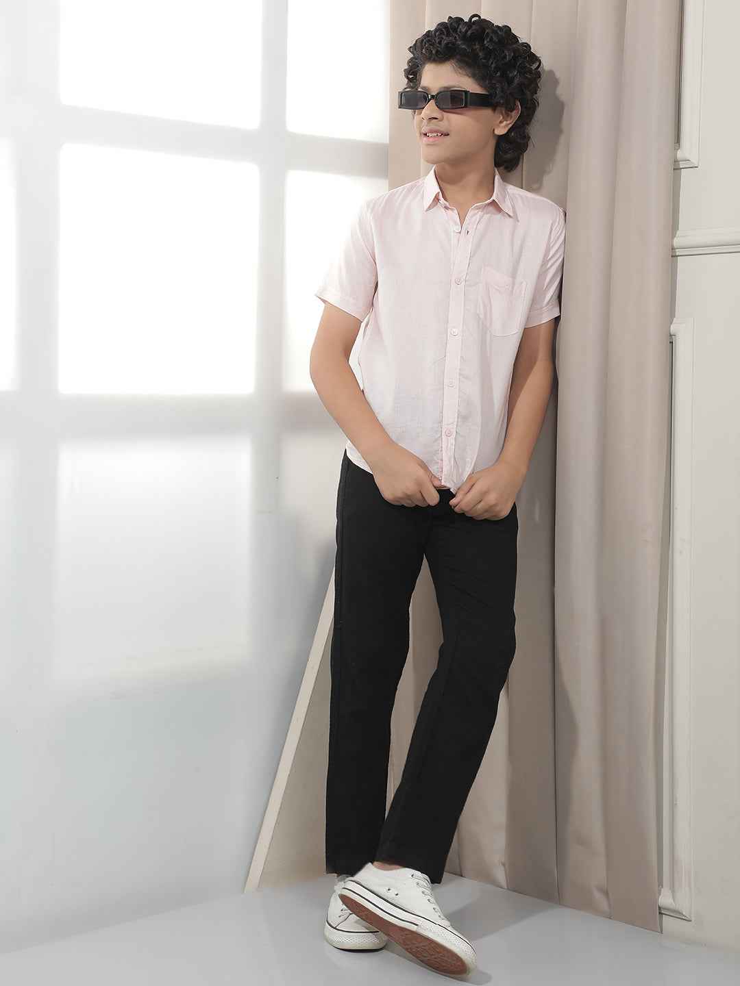 Black 100% Cotton Trousers