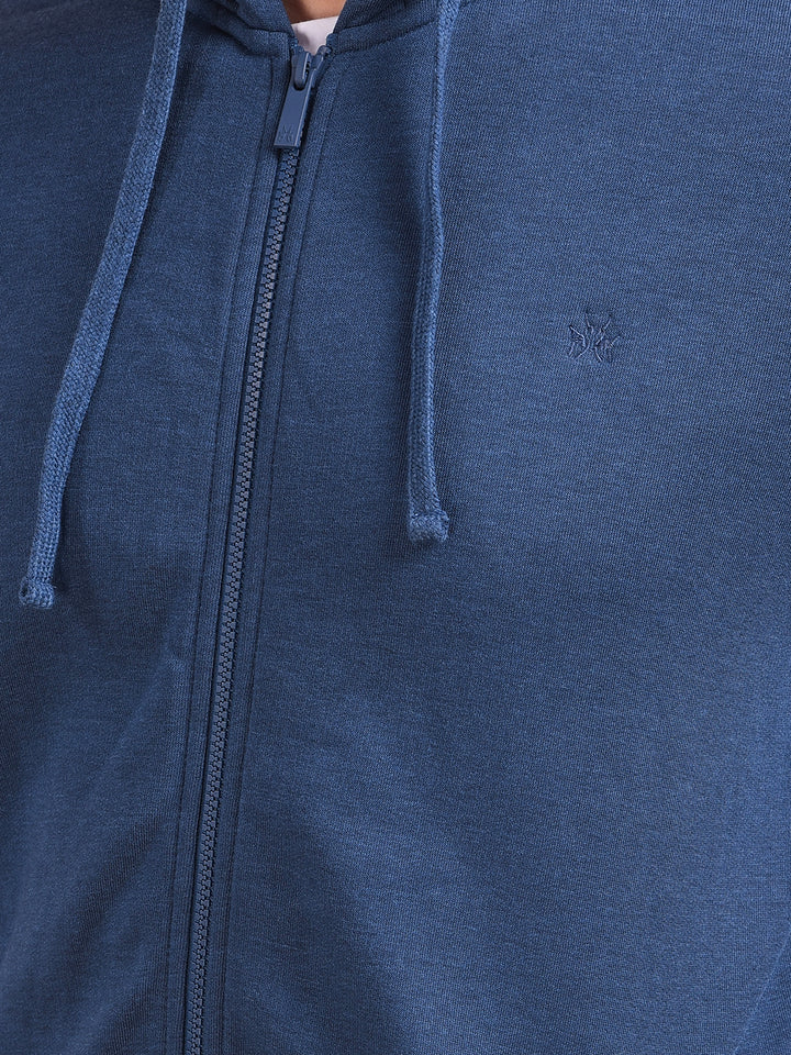 Blue Hooded Neck Sweatshirt
