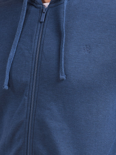 Blue Hooded Neck Sweatshirt