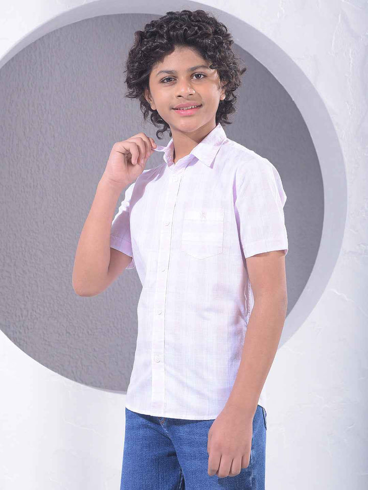 Pink Checked 100% Cotton Shirt