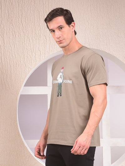 Olive Graphic Print T-Shirt