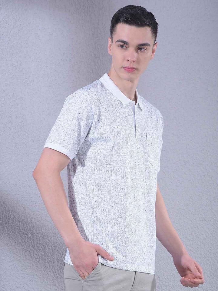 White Printed T-Shirt