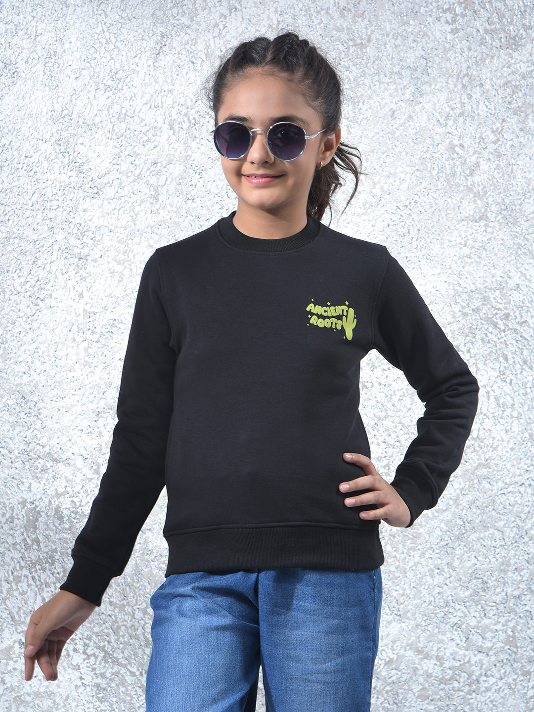 Ultra Soft Black Knitted Sweatshirt