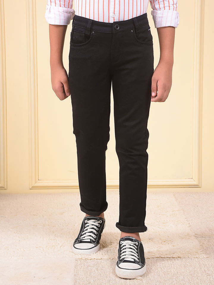 Dreamy Dark Wash Slim Fit Black Jeans