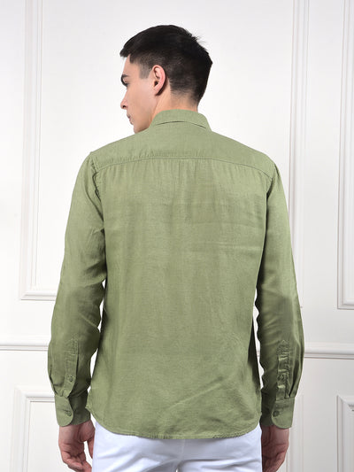 Luxe Green Linen Everyday Shirt