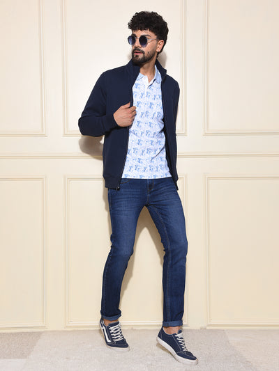 Soft Cotton Blend Zip Jacket