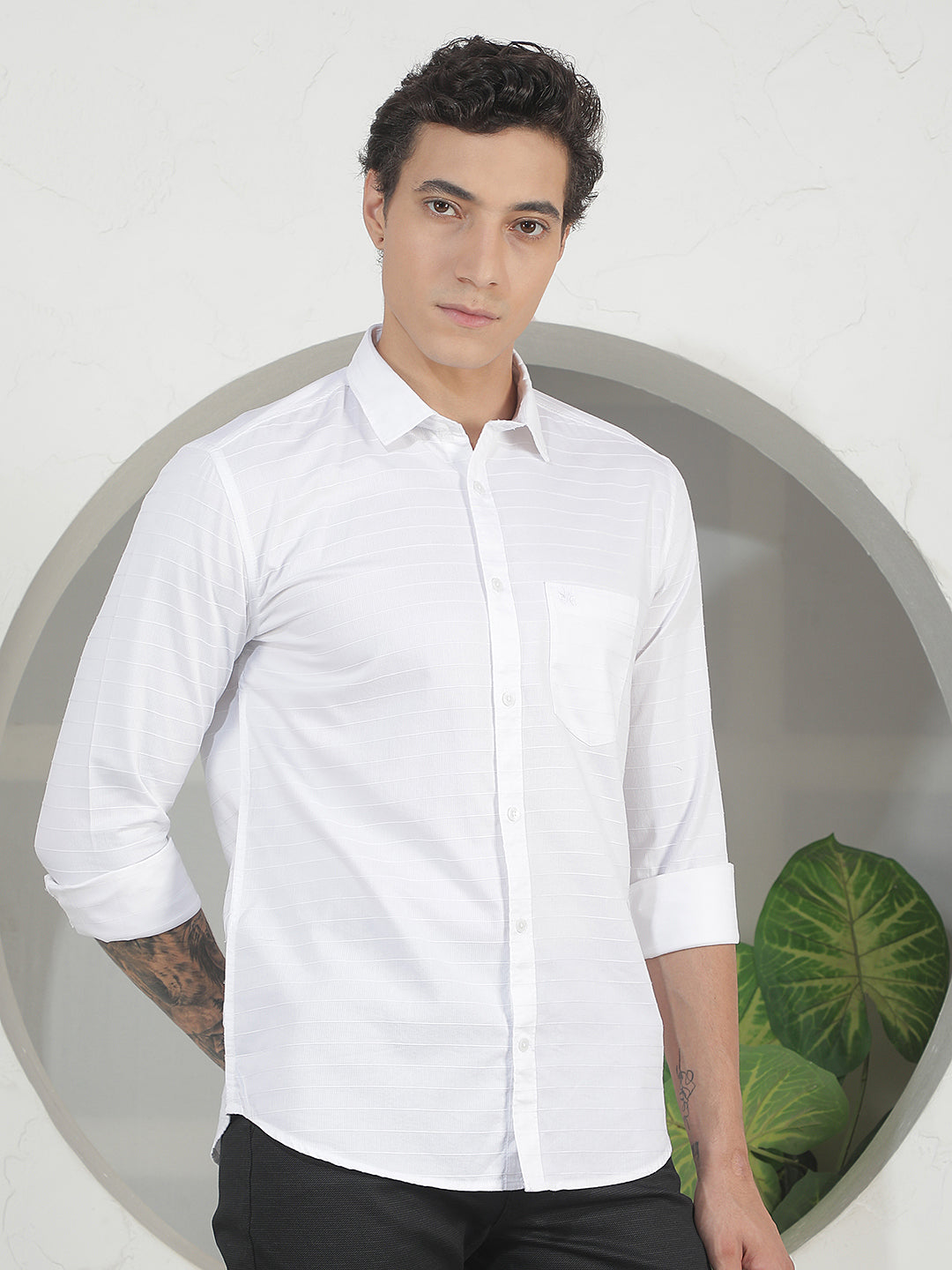 Ivory Structure White Shirt