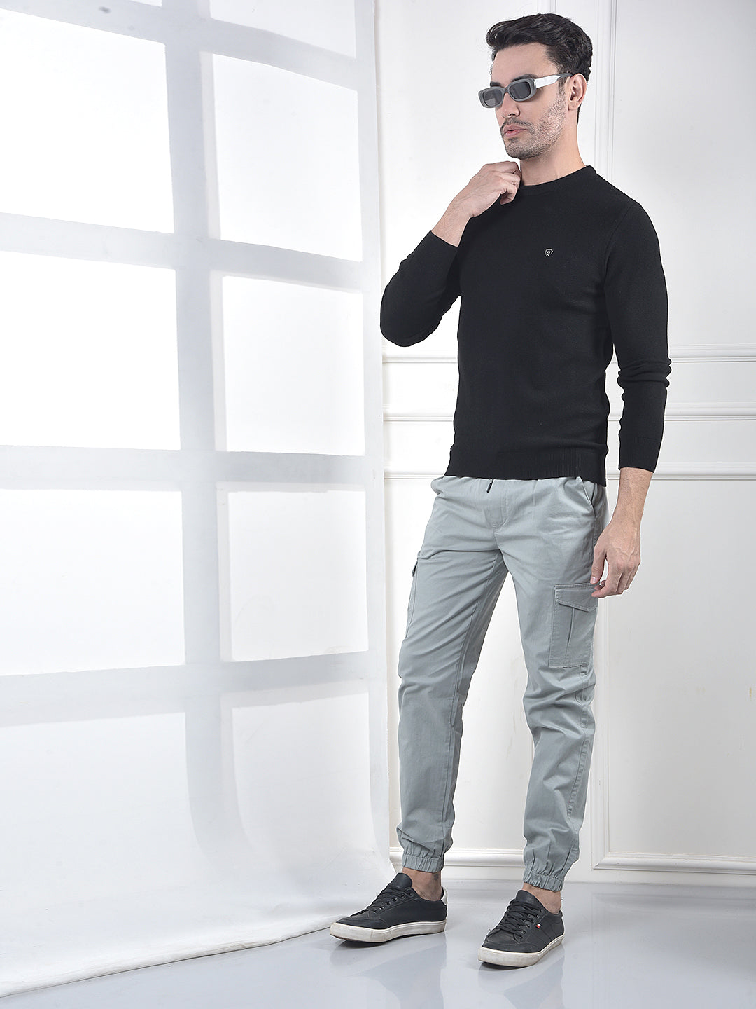 Radiant Grey Cargo Joggers