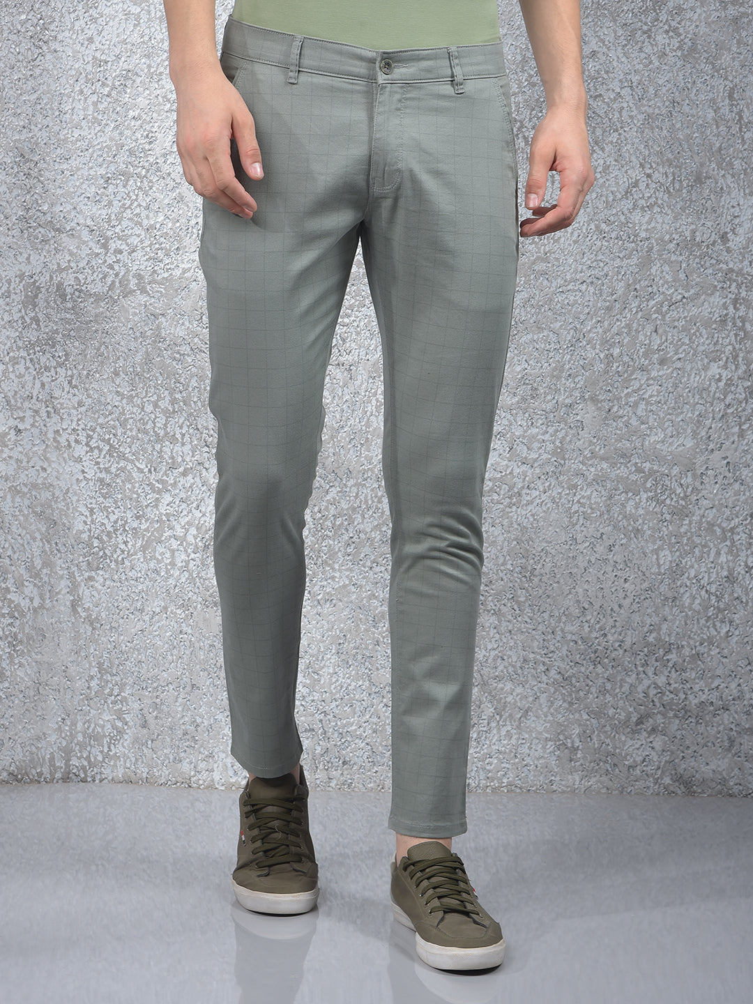 Beige Printed Trousers-Men Trousers-Crimsoune Club