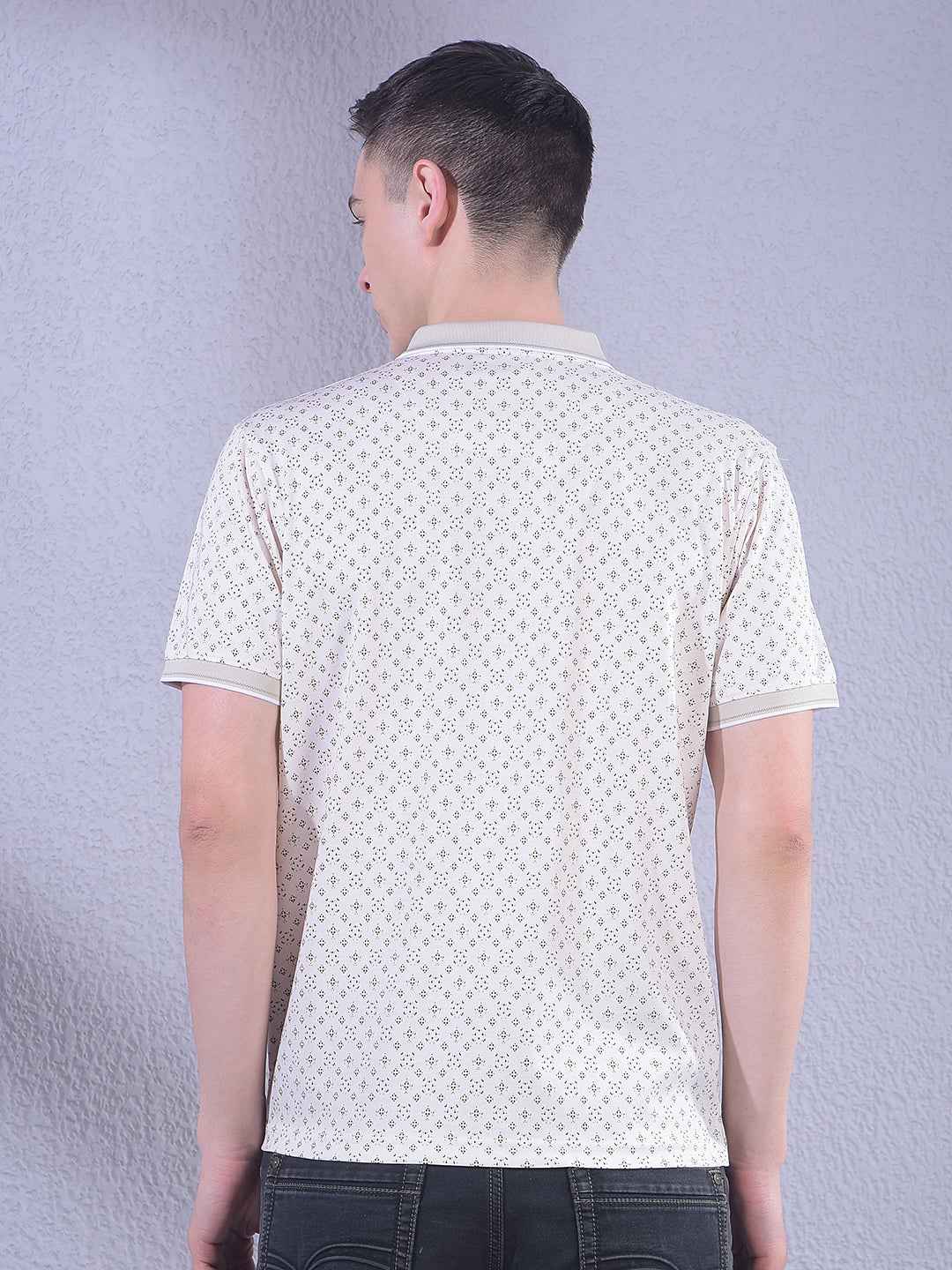 Beige Printed T-Shirt