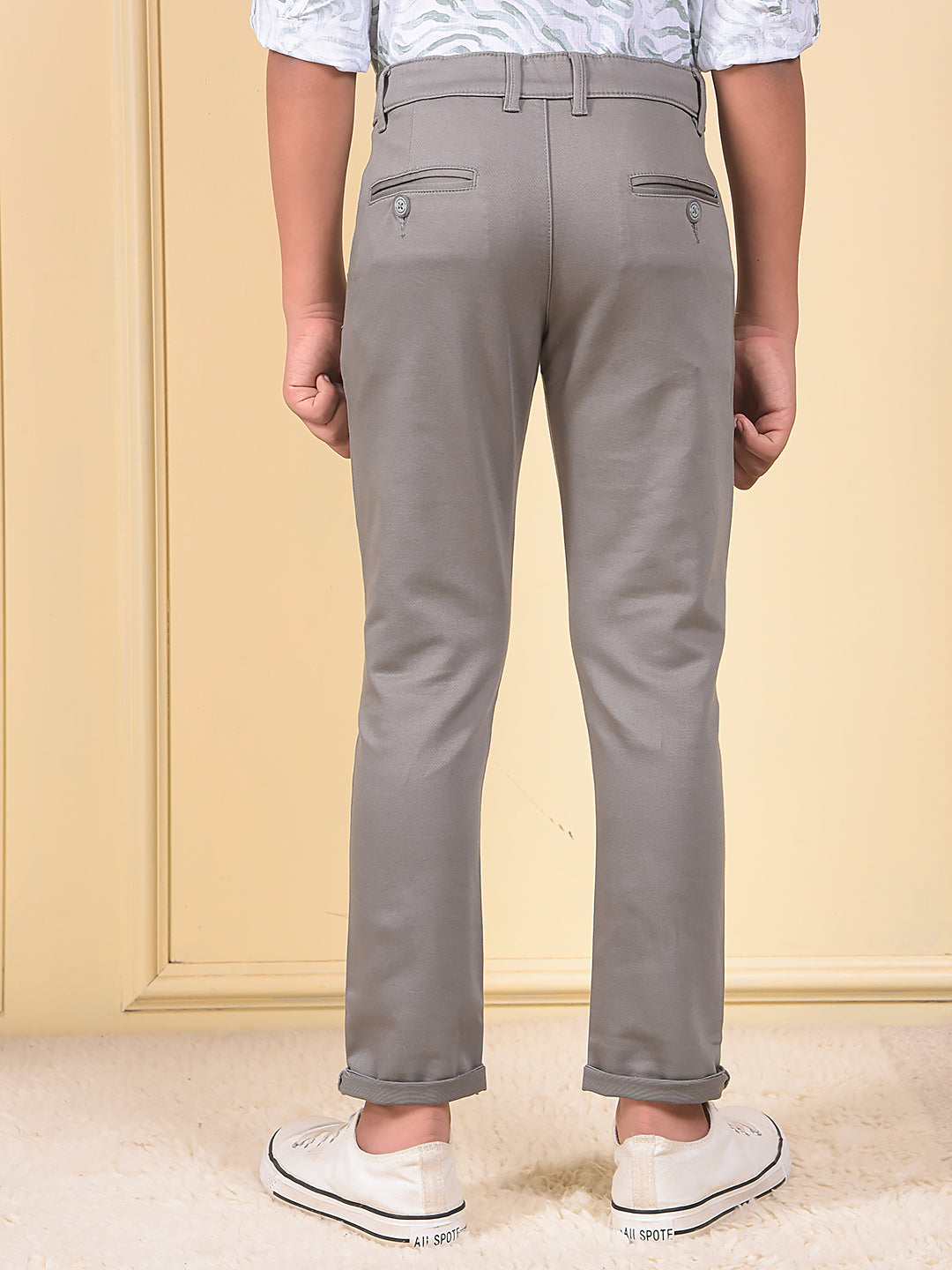 Grey Printed Trousers