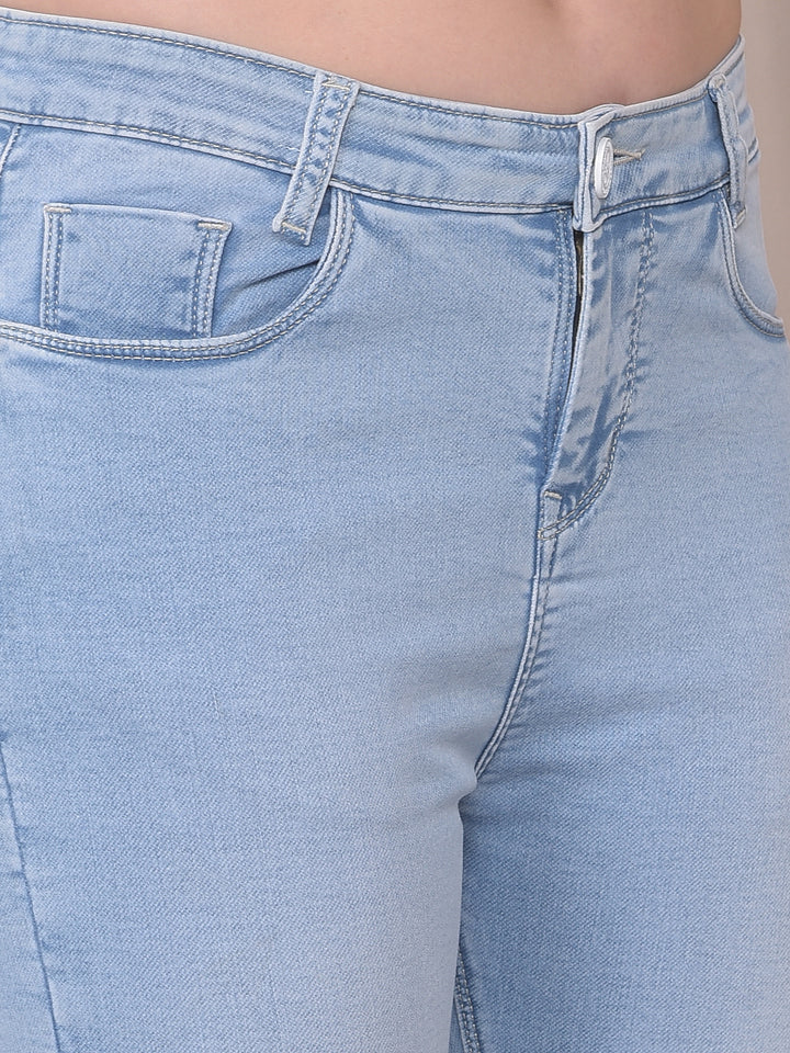 Blue Skinny Jeans-Women Jeans-Crimsoune Club