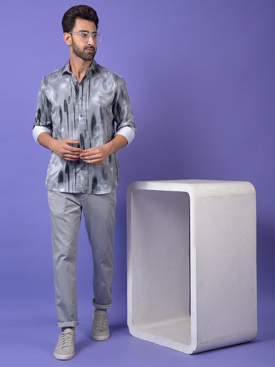 Grey Printed Shirt
