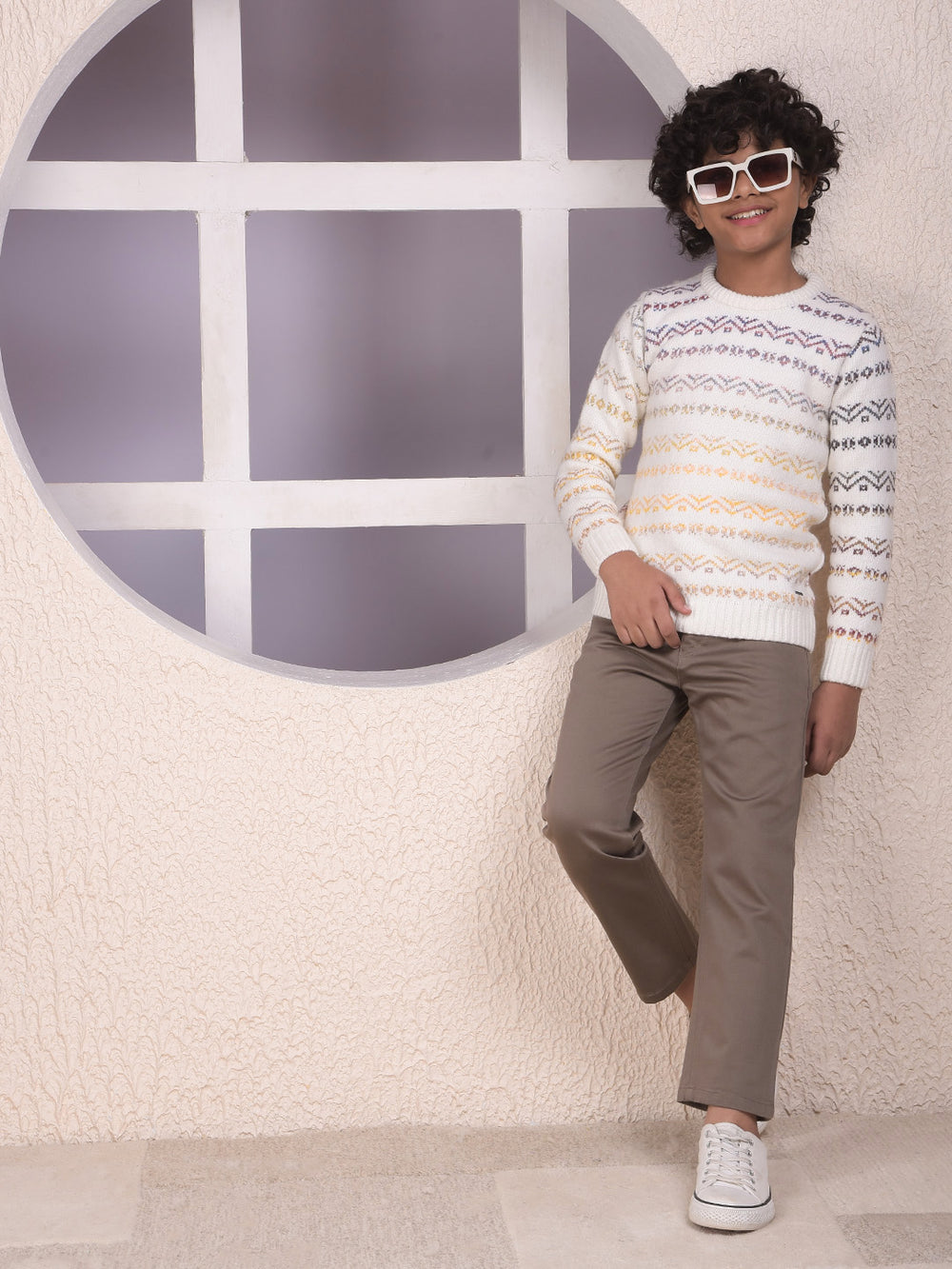 Multi-Color Jacquard Sweater