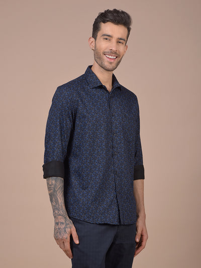 Blue Printed Shirt